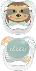 Dr. Brown's Prevent Ορθοδοντική Πιπίλα Με Σχέδιο Ζωάκια Σε Πράσινο Χρώμα 6-18m, 2τμχ