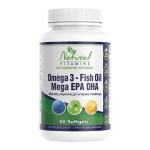 Natural Vitamins Omega 3 Fish Oil Mega EPA/DHA, 60softgels