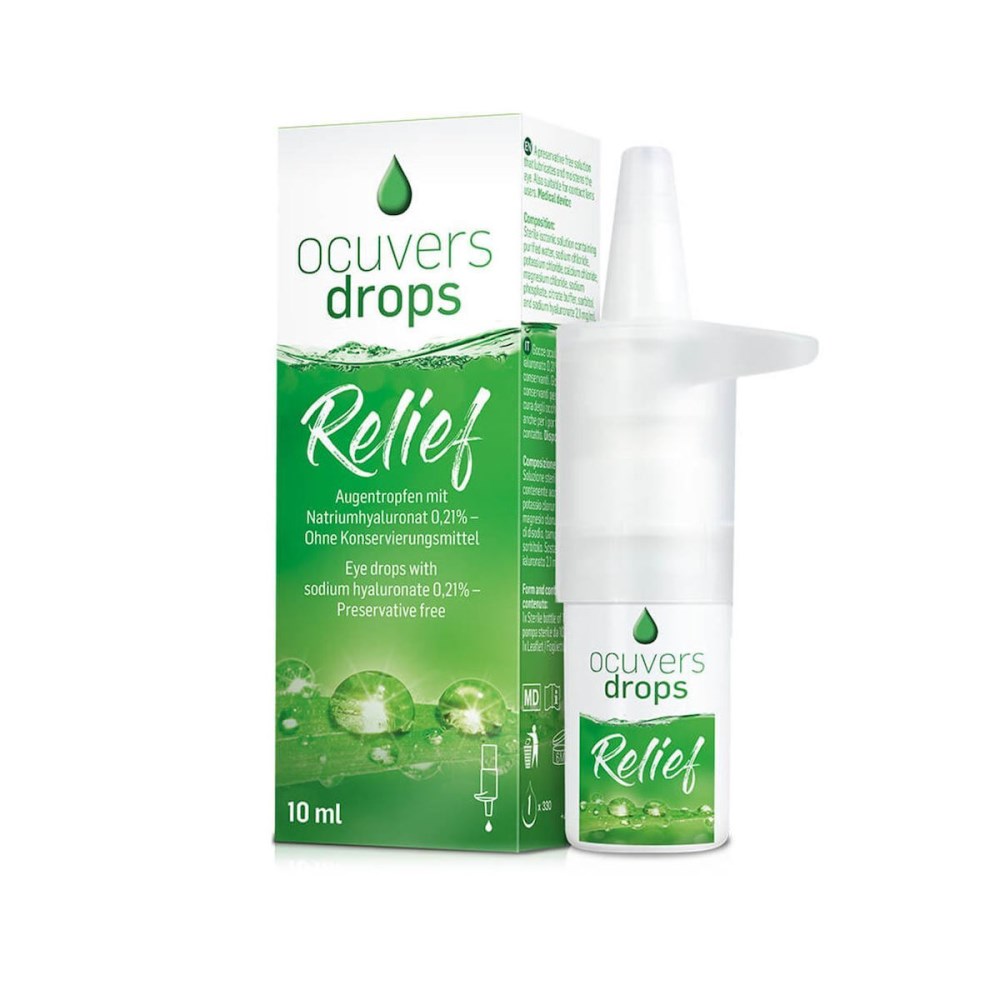 Ocuvers Drops Relief Οφθαλμικές Σταγόνες με Υαλουρονικό Οξύ 10ml