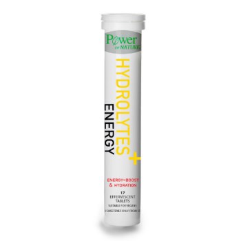 Power Health Hydrolytes Plus Energy Stevia Ηλεκτρολύτες Με Γεύση Φράουλα 17 αναβράζοντα δισκία.