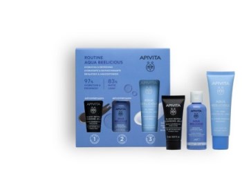 Apivita Promo Αqua Beelicious Oil-Free Hydrating Gel-Cream 40ml & Perfecting Toner 50ml & Black Dettox Cleansing Jelly 15ml