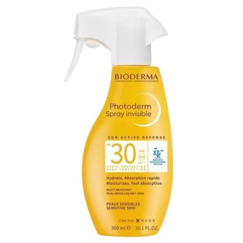 Bioderma Photoderm Spray Sun Active Defense SPF30 Αντηλιακό για Πρόσωπο & Σώμα σε Μορφή Spray για Ευαίσθητο Δέρμα, 300ml