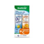 Health Aid Promo Vitamin D3 2000iu Αναβράζοντα Δισκία Πορτοκάλι & ΔΩΡΟ Vitamin C1000mg Αναβράζοντα Δισκία Πορτοκάλι 20+20tabs