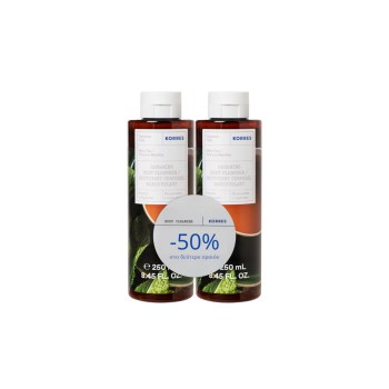 Korres Promo Renewing Body Cleanser Mint Tea Αφρόλουτρο Σώματος Πράσινο Τσάι 2x250ml [50% στο Δεύτερο Προϊόν]
