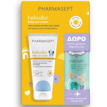 Pharmasept Heliodor Promo με Baby Sun Cream SPF 50  100ml & Mild Bath 100ml