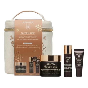 Apivita Promo Queen Bee Absolute Anti Aging & Regenerating Light Cream (50ml), Serum (10ml) & Eye Cream (5ml)