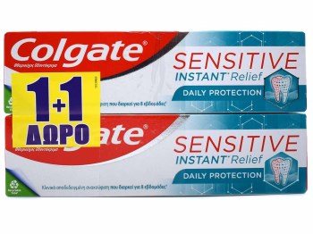 Colgate Sensitive Instant Relief Daily Protection Οδοντόκρεμα 2 x 75ml
