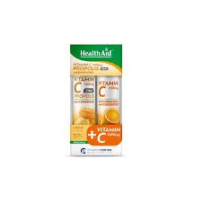 Health Aid Promo Pack Vitamin C 1000mg Propolis, 20tabs & Vitamin C 1000mg, 20tabs