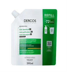Vichy Dercos Anti-Dandruff DS Refill Σαμπουάν κατά της Ξηροδερμίας, της Πιτυρίδας και του Κνησμού για Κανονικά - Λιπαρά Μαλλιά Ανταλλακτικό, 390ml