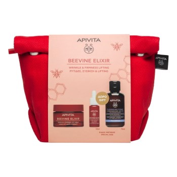 Apivita Promo Beevine Elixir Wrinkle & Firmness Lift Cream Light (50ml), Firming Activating Lift Serum (10ml) & Cleancer (75ml)
