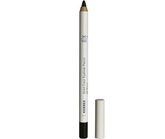Korres Solid Color Eyeliner Pencil 01 Black, Απαλό Μολύβι για Περίγραμμα Ματιών Απόχρωση 01 Μαύρο 1.2gr