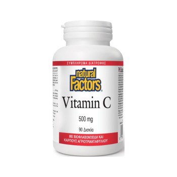 Natural Factors Vitamin C 500 mg with Bioflavonoids & Rosehips 90 tabs