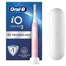 Oral-B iO 3 Magnetic Pink Ηλεκτρική Οδοντόβουρτσα+1 Κεφαλή Βουρτσίσματος+1 Θήκη Ταξιδιού