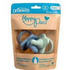 Dr. Brown's Happy-Paci Πιπίλα Σιλικόνης Μπλε/Πράσινη 0-6m, 2 τεμάχια