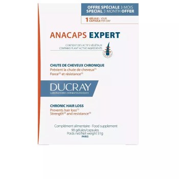 Ducray Anacaps Expert Συμπλήρωμα Διατροφής Kατά Της Μόνιμης Τριχόπτωσης, 90caps