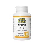 Natural Factors Vitamin K2 120UI D3 1000UI 60 softgels