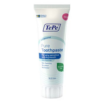 TePe Pure UNFLAVOURED TOOTHPASTE 75 ml