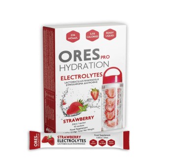 Eifron Ores Pro Hydration Electrolytes Strawberry – Ενυδάτωση & Ηλεκτρολύτες με Γεύση Φράουλα 10 Φακελάκια