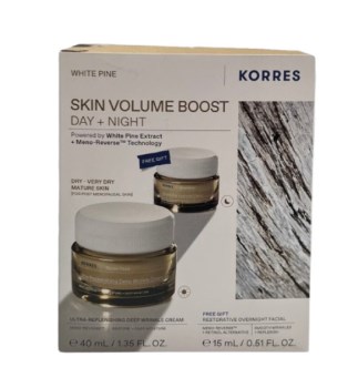 Korres PROMO White Pine Λευκή Πεύκη Κρέμα Ημέρας Ξηρές - Αφυδατωμένες Επιδερμίδες 40ml - ΔΩΡΟ Λευκή Πεύκη Κρέμα Νυκτός  15ml