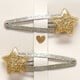YUKO.B: Κοκαλάκια / κλιπς για τα μαλλιά Gold stars