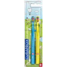 Curaprox Kids Ultra Soft Toothbrush Μαλακή Οδοντόβουρτσα για Παιδιά, 2τεμ