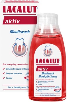 Lacalut Aktiv Mouthwash 300ml – Στοματικό Διάλυμα για Πρόληψη Ουλίτιδας & Ενδυνάμωση Ούλων