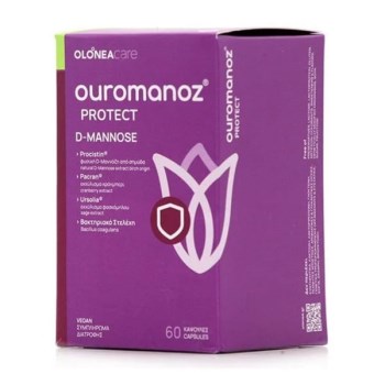 Ouromanoz Protect D-Mannose Ειδικό Συμπλήρωμα Διατροφής 60 φυτικές κάψουλες