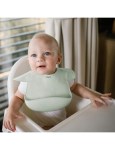 BabyOno: Σαλιάρα σιλικόνης 6m+ με θήκη περισυλλογής τροφίμων-Mint