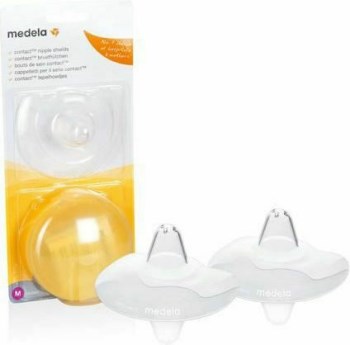 Medela Contact Nipple Shields Μεσαίο μέγεθος | Ασπίδες Θηλών Σιλικόνης για Θηλασμό | 2τμχ.