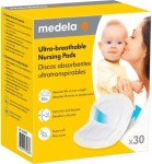 Medela Ultra Breathable Επιθέματα Στήθους 30τμχ | Υπερ-απορροφητικά & Διακριτικά Επιθέματα Θηλασμού.