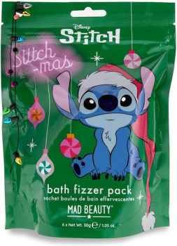 Mad Beauty Stitchmas Bath Fizzer Pack 6x30g