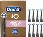 Oral-B iO Gentle Care Black Ανταλλακτικές Κεφαλές Ηλεκτρικής Οδοντόβουρτσας, 8τεμ