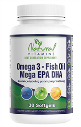 NATURAL VITAMINS OMEGA 3 FISH OIL MEGA EPA 30 SOFTGELS