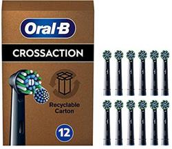 Oral-B Cross Action Black Ανταλλακτικές Κεφαλές Ηλεκτρικής Οδοντόβουρτσας, 12τεμ