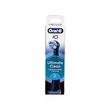 Oral-B iO Ultimate Clean Black Ανταλλακτικές Κεφαλές Ηλεκτρικής Οδοντόβουρτσας για Αποτελεσματικό Καθαρισμό, Μαύρο Χρώμα, 2τεμ