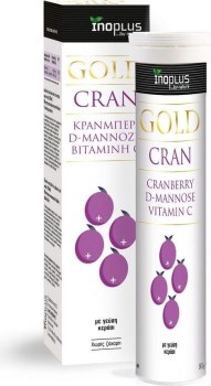 InoPlus Gold Cran Συμπλήρωμα Για Την Ομαλή Λειτουργία Του Ουροποιητικού 20 αναβράζουσες ταμπλέτες