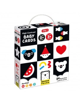 BANANA PANDA HIGH CONTRAST BABY CARDS 0M+ 3M+