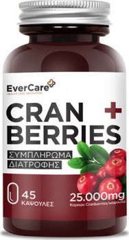 Evercare Cranberries 45caps – Φυσική Υποστήριξη Ουροποιητικού