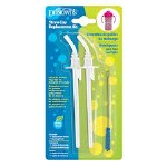 Dr. Brown's Straw Cup Replacement Kit 2 Ανταλλακτικά Καλαμάκια για Κύπελλο + 1 Βουρτσάκι Καθαρισμού