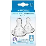 Dr. Brown's Anti-Colic Θηλές Σιλικόνης για Μπιμπερό με Στενό Λαιμό 9m+, 2τεμ