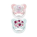 Dr. Brown's Prevent Ορθοπεδική Πιπίλα ΡΟΖ Πεταλούδα (PV12302) για Μωρά 0-6 μηνών, 2τεμ