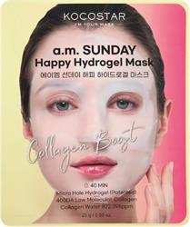 Kocostar a.m. Sunday Happy Hydrogel Mask Micro-hole Μάσκα Υδρογέλης με Θαλάσσιο Κολλαγόνο, 25g