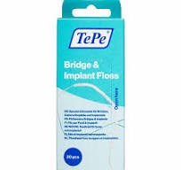 TePe Bridge & Implant Floss Νήμα Καθαρισμού Γεφυρών & Εμφυτευμάτων, 30τεμ
