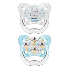 Dr. Brown's Prevent Ορθοπεδική Πιπίλα Πεταλούδα ΓΑΛΑΖΙΟ (PV 12402) για Μωρά 0-6 μηνών, 2τεμ