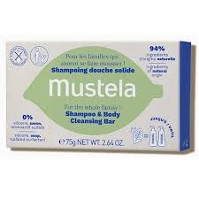 Mustela Shampoo & Body Cleansing Bar Μπάρα Καθαρισμού για Σώμα & Μαλλιά, 75g