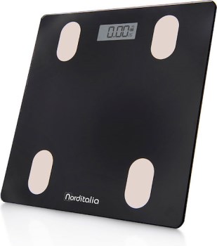 Norditalia Smart Ζυγαριά με Λιπομετρητή & Bluetooth σε Μαύρο χρώμα BI-150