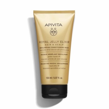 Apivita Royal Jelly Elixir Hair & Scalp Replumping Conditioning Mask, Μαλακτική Μάσκα Αναδόμησης για τα Μαλλιά 150ml