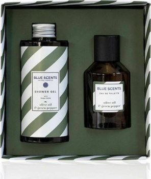 Blue Scents Olive Oil & Green Pepper Eau de Toilette 100ml & Shower Gel 300ml