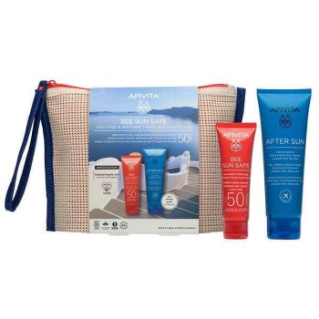 Apivita Promo Bee Sun Safe Anti-Spot & Anti-Age Face Cream Spf50 Tinted 50ml & Δώρο After Sun Cool Travel Size 100ml & Δώρο Νεσεσέρ