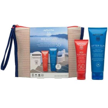 Apivita Promo Bee Sun Safe Hydra Fresh Face SPF50 Προσώπου Ελαφριάς Υφής 50ml & ΔΩΡΟ After Sun 100ml & Νεσεσέρ